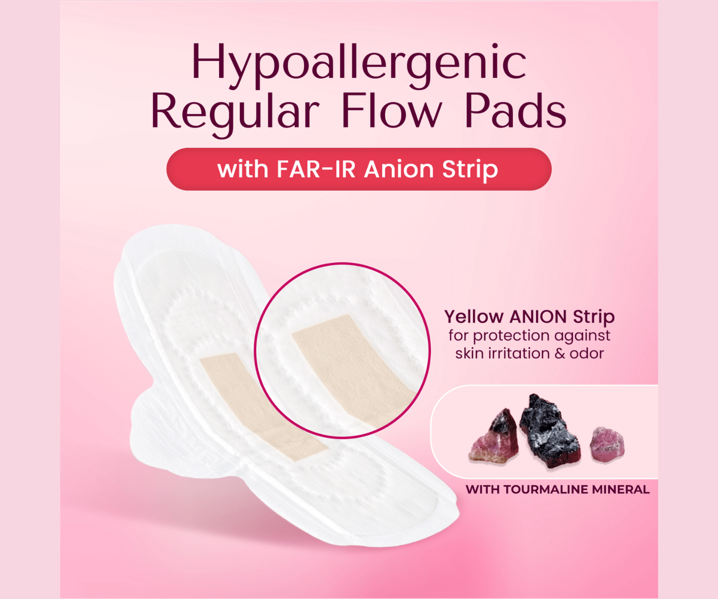 Day Pads Natural , Regular Flow with FAR-IR ANION Strip